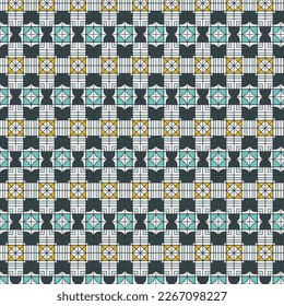Seamless Art Texture Creative Geometric Line Design Wallpaper Modern Arabic Vintage Backdrop Print Retro Fabric Symmetric Graphic Style Textile Shape Pattern