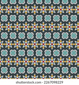 Seamless Art Texture Creative Geometric Line Design Wallpaper Modern Arabic Vintage Backdrop Print Retro Fabric Symmetric Graphic Style Textile Shape Pattern