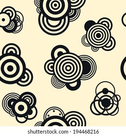 Seamless art vector circle geometric pattern background