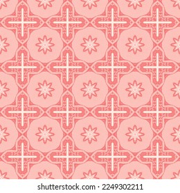 Seamless Art Wallpaper Design Background Template Fabric Style Geometric Pattern