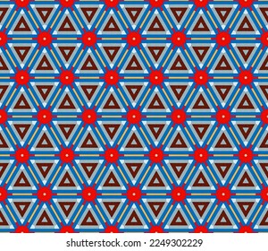 Seamless Art Wallpaper Design Background Template Fabric Style Geometric Pattern
