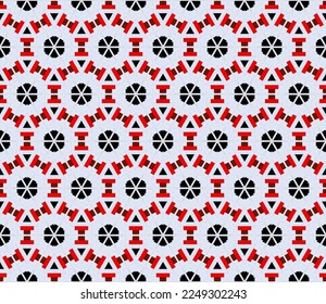 Nahtlose Art-Wallpaper-Design Hintergrund Vorlage Fabric Style Geometric Muster