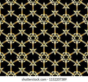 Seamless art-deco vector pattern. Geometric ornament. For Interior decoration, wallpaper, presentation, fashion design.