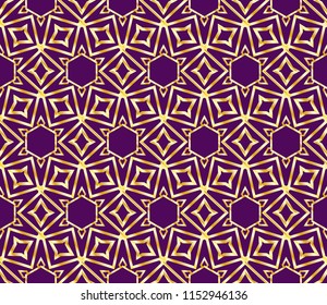 Seamless art-deco vector pattern. Geometric ornament. For Interior decoration, wallpaper, presentation, fashion design.