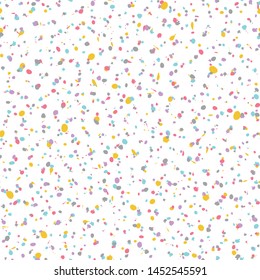 Seamless artistic creative splash blots pattern. yellow and pink abstract seamless ink stains on white background. Vector illustration