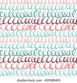 Seamless artistic expression curly vector pattern