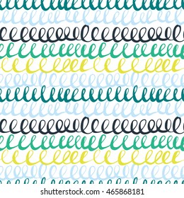 Seamless artistic expression curly vector pattern