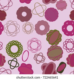Seamless artistic oval and mixed background pattern abstract. Vector illustration graphic.