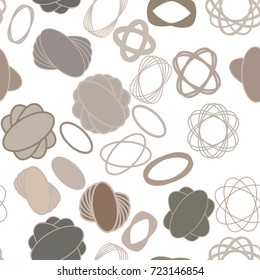 Seamless artistic oval & mixed background pattern abstract. Vector illustration graphic.