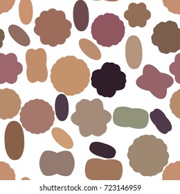 Seamless artistic oval & mixed background pattern abstract. Vector illustration graphic.