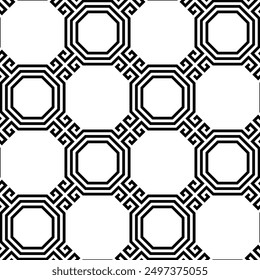 Nahtloses künstlerisches Muster dekorativer Linien. Wiederholte geometrische Muster eines druckbaren Vektors.