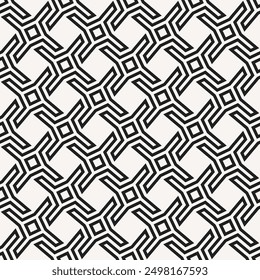 Patrón artístico sin fisuras de líneas decorativas. Repitiendo patrones geométricos de Vector imprimible.