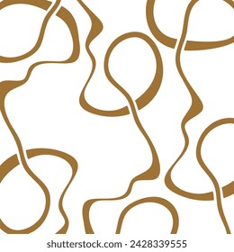 Seamless artistic wave pattern. Vector Illustration.