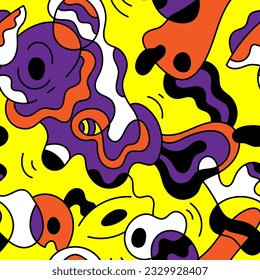 Seamless artwork with abstract colorful surreal pattern 