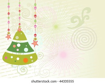 seamless artwork background with hanging decorated bell