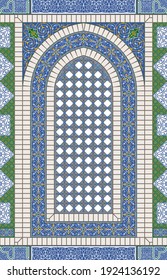 Seamless artwork. Elements of traditional middle east architecture. Vector design.