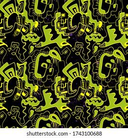 Seamless artwork with strange abstract pattern.