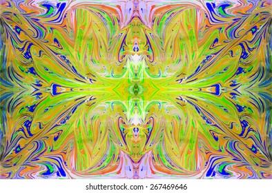 seamless artwork texture ebru, yellow marbling abstract background