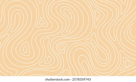 Seamless asian background pattern. Summer festive design. Orange yellow abstract geometric wavy lines and curvy mandala waves. Traditional japanese zen ornament.