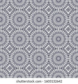 Seamless asian ethnic floral background pattern