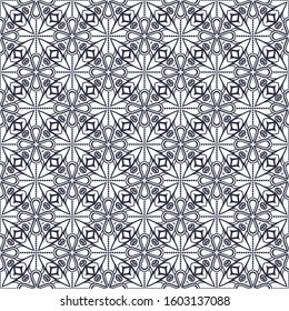 Seamless asian ethnic floral background pattern