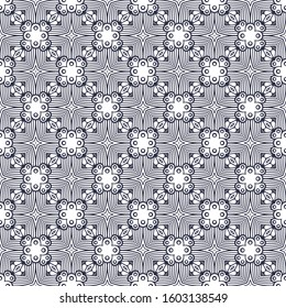 Seamless asian ethnic floral background pattern