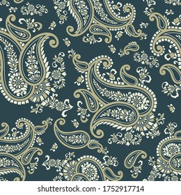 Seamless Asian paisley pattern design