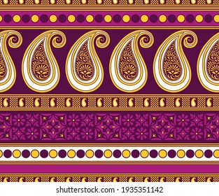 Seamless Asian paisley pattern design