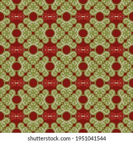 Seamless Asian pattern of the nomads of Central Asia and Kazakhstan, Kyrgyzstan. Nomadic ethnic stamp style. Asian ornaments.	