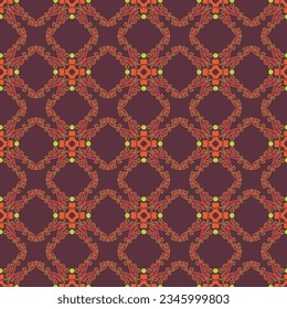 Seamless Asian pattern of the nomads of Central Asia and Uzbek, Kazakhstan, Kyrgyzstan. Nomadic ethnic stamp style. Asian ornaments.	
