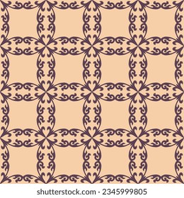 Seamless Asian pattern of the nomads of Central Asia and Uzbek, Kazakhstan, Kyrgyzstan. Nomadic ethnic stamp style. Asian ornaments.	
