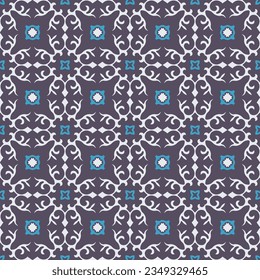 Seamless Asian pattern of the nomads of Central Asia and Kazakhstan, Kyrgyzstan. Nomadic ethnic stamp style. Asian ornaments.	
