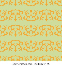 Seamless Asian pattern of the nomads of Central Asia and Kazakhstan, Kyrgyzstan. Nomadic ethnic stamp style. Asian ornaments.	

