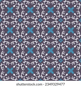 Seamless Asian pattern of the nomads of Central Asia and Kazakhstan, Kyrgyzstan. Nomadic ethnic stamp style. Asian ornaments.	
