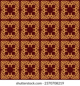 Seamless Asian pattern of the nomads of Central Asia and Kazakhstan, Kyrgyzstan. Nomadic ethnic stamp style. Asian ornaments.	
