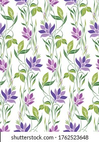 Seamless Asian textile fabric pattern design