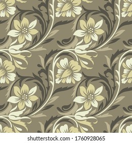 Diseño de estampado floral textil asiático sin igual