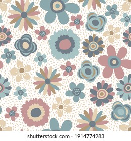 Seamless Assorted Flower Design for Fabric and Textile Print