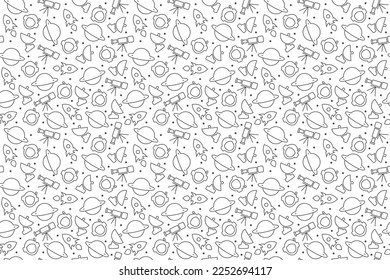 Seamless astronomy pattern vector design