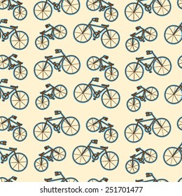 Seamless attern with Bicycles