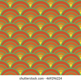 Seamless  autumn abstract pattern. Vector background. Endless texture in warm colors.