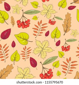 Seamless autumn background.