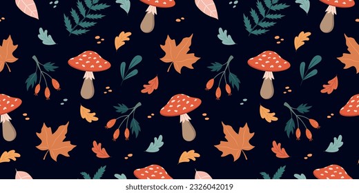 Seamless autumn cozy pattern
