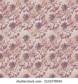 Seamless autumn flower texture pattern. Abstract colorful floral background.