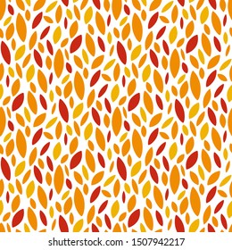 seamless autumn leaf pattern and background vector illustration