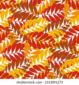 seamless autumn leaf pattern and background vector illustration