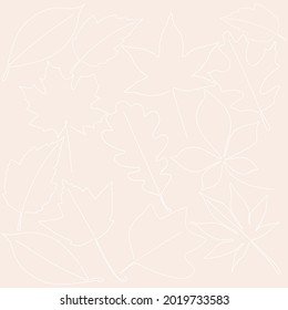 Seamless autumn leafs on light background. Vector EPS10