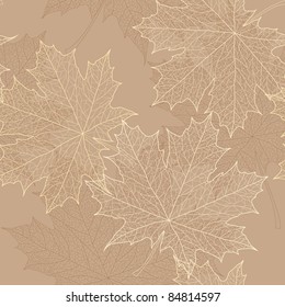 Seamless autumn leaves pattern