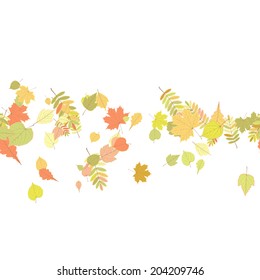 Seamless autumn leaves pattern. EPS10
