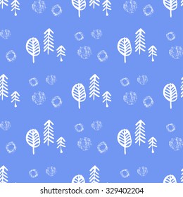 Seamless autumn leaves  pattern. Hand drawn background. EPS8.